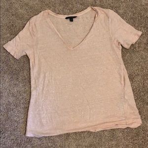 Lightweight pink V neck